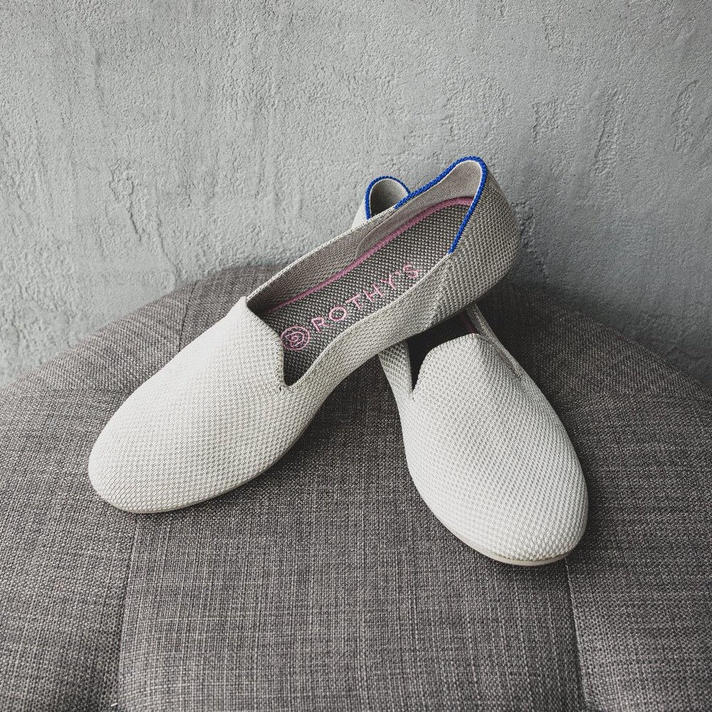 Rothy's Linen Double Stitch Loafers size 7